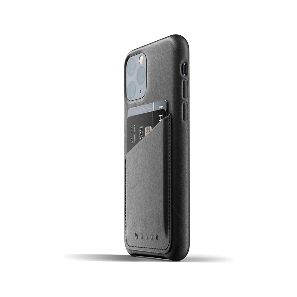 Hurtownia GSM - Etui Mujjo Full Leather Wallet Case Apple iPhone 11 Pro Max (czarne) - MUJ003BLK - {ean13} - Hurt