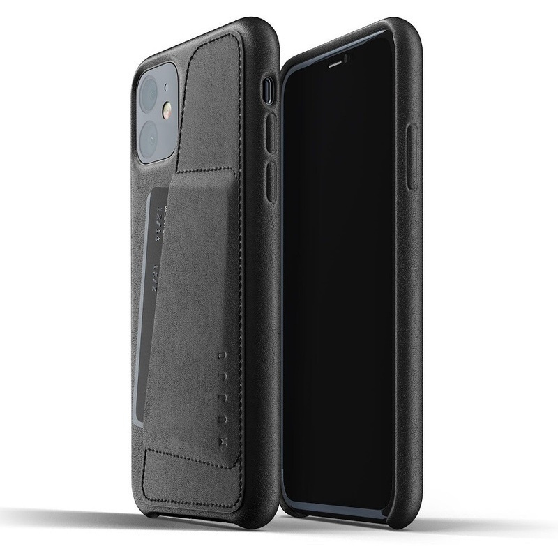 Mujjo Distributor - 8718546172250 - MUJ005BLK - Mujjo Full Leather Wallet Case Apple iPhone 11 (black) - B2B homescreen