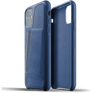 Mujjo Full Leather Wallet Case Apple iPhone 11 (blue)