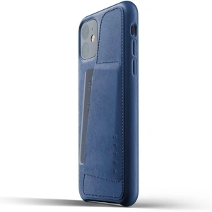 Mujjo Full Leather Wallet Case Apple iPhone 11 (blue)