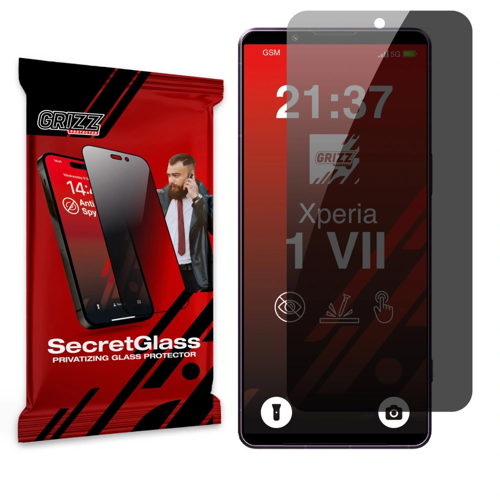 Matowe szkło prywatyzujące GrizzGlass SecretGlass do Sony Xperia 1 VII