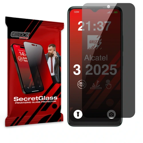 Matowe szkło prywatyzujące GrizzGlass SecretGlass do Alcatel 3 (2025)