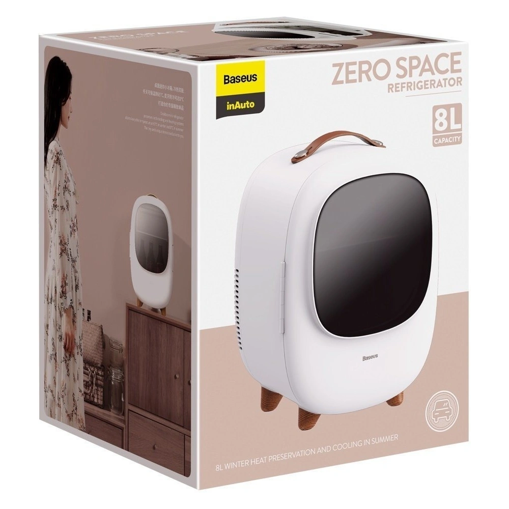 Chladnička na cesty Baseus Zero Space Refrigerator, 8L, 12V/230V (bílá)