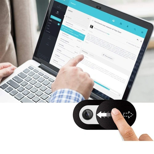 Zaślepka na kamerę Tech-Protect Cam Fit+ Laptop Webcam Cover Black [3 PACK]