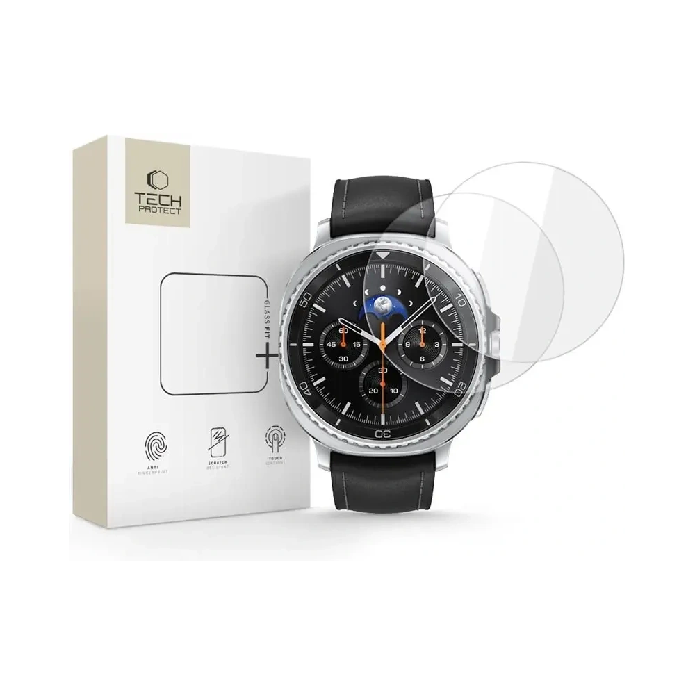 Szkło hartowane Tech-Protect Glass Fit+ do Samsung Galaxy Watch 8 Classic 46mm Clear [2 PACK]