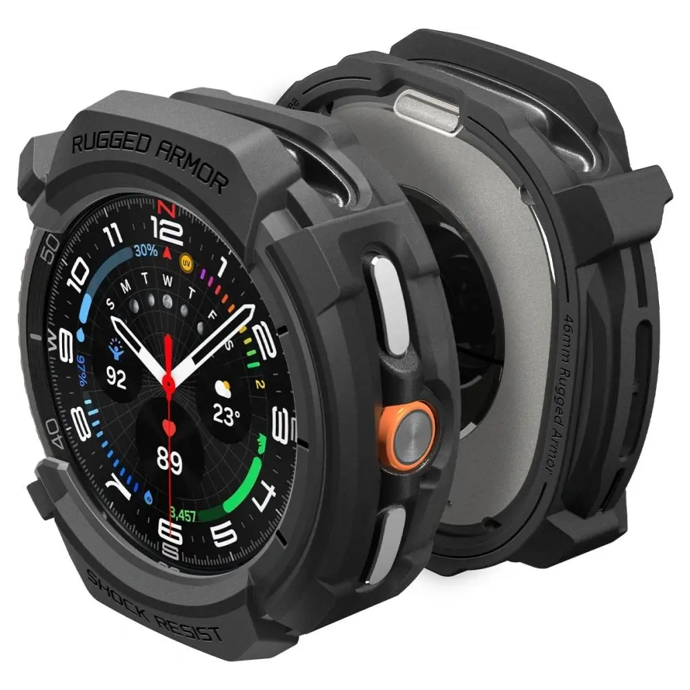 Etui Spigen Rugged Armor do Samsung Galaxy Watch 8 Classic 46mm Matte Black