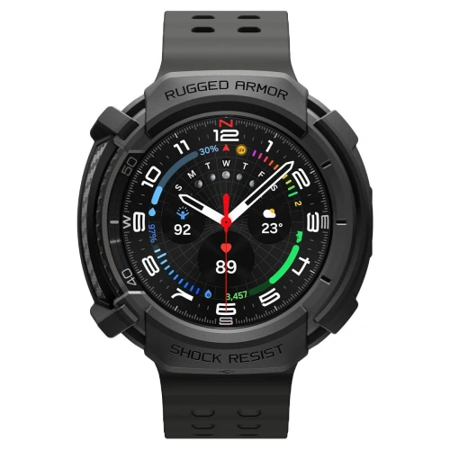 Etui Spigen Rugged Armor do Samsung Galaxy Watch 8 Classic 46mm Matte Black
