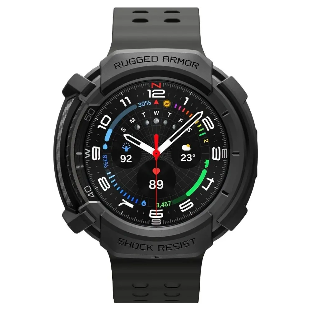 Etui Spigen Rugged Armor do Samsung Galaxy Watch 8 Classic 46mm Matte Black