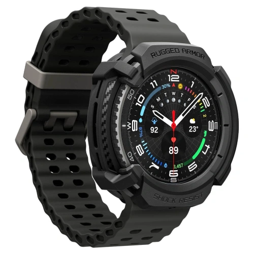 Etui Spigen Rugged Armor do Samsung Galaxy Watch 8 Classic 46mm Matte Black