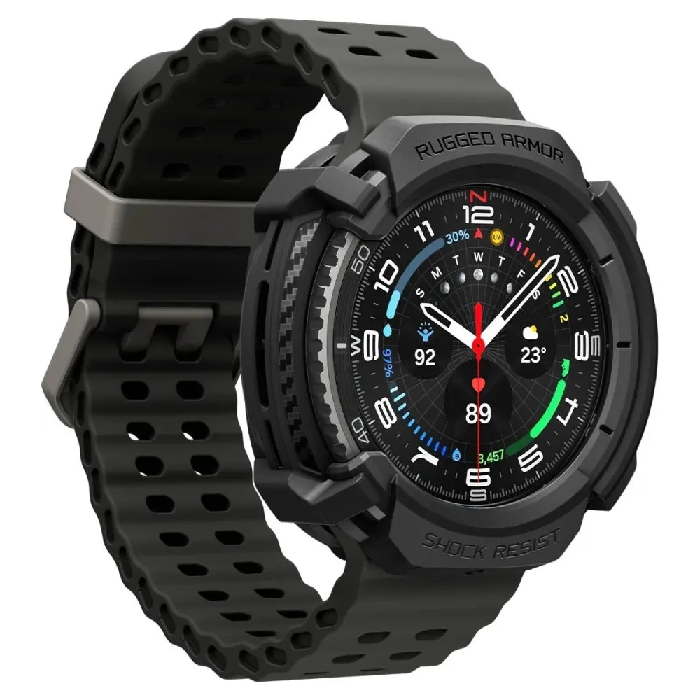 Etui Spigen Rugged Armor do Samsung Galaxy Watch 8 Classic 46mm Matte Black