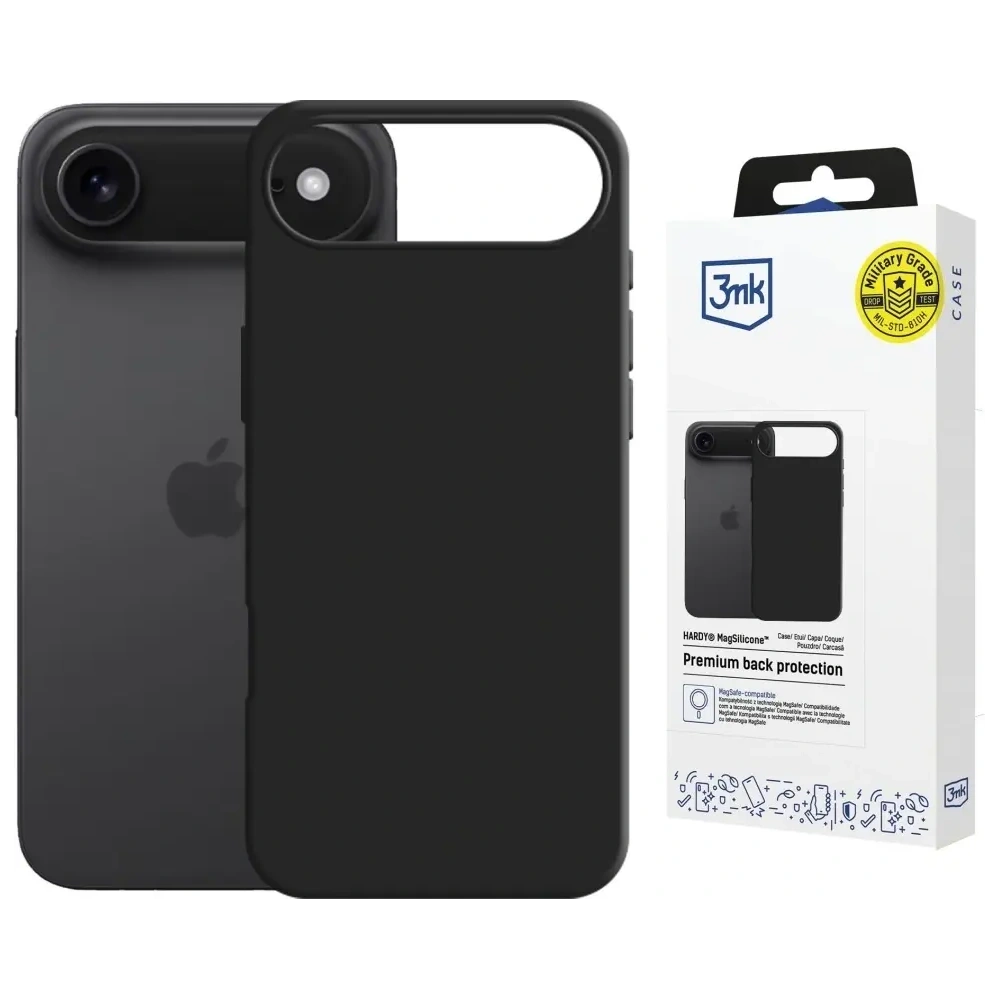 Etui 3MK Hardy MagSilicone do Apple iPhone 17 Air grafitowy