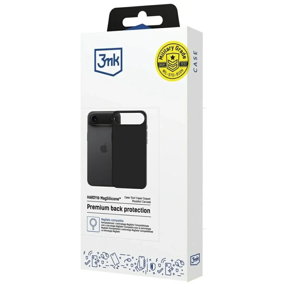 Etui 3MK Hardy MagSilicone do Apple iPhone 17 Air grafitowy