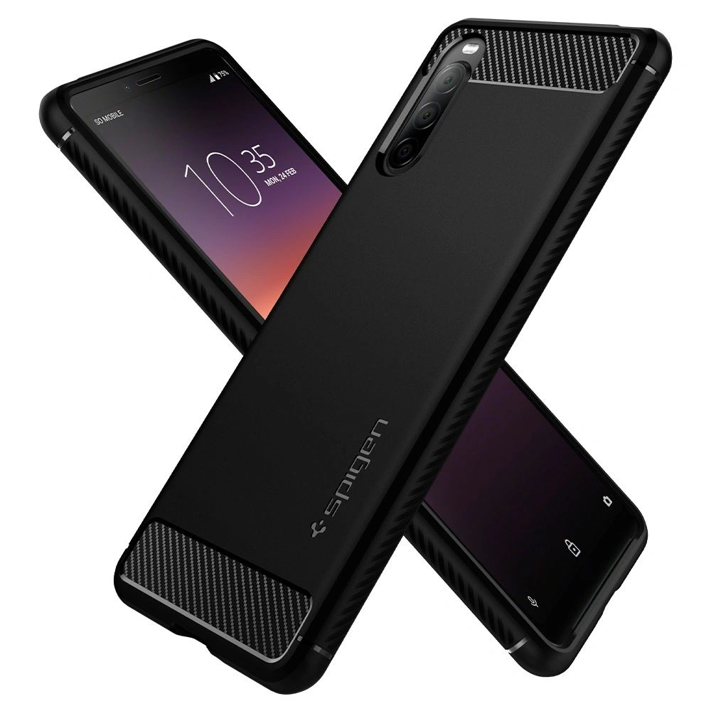 Hurtownia GSM - Etui Spigen Rugged Armor Sony Xperia 10 II Matná Černá - SPN1170BLK - {ean13} - Hurt