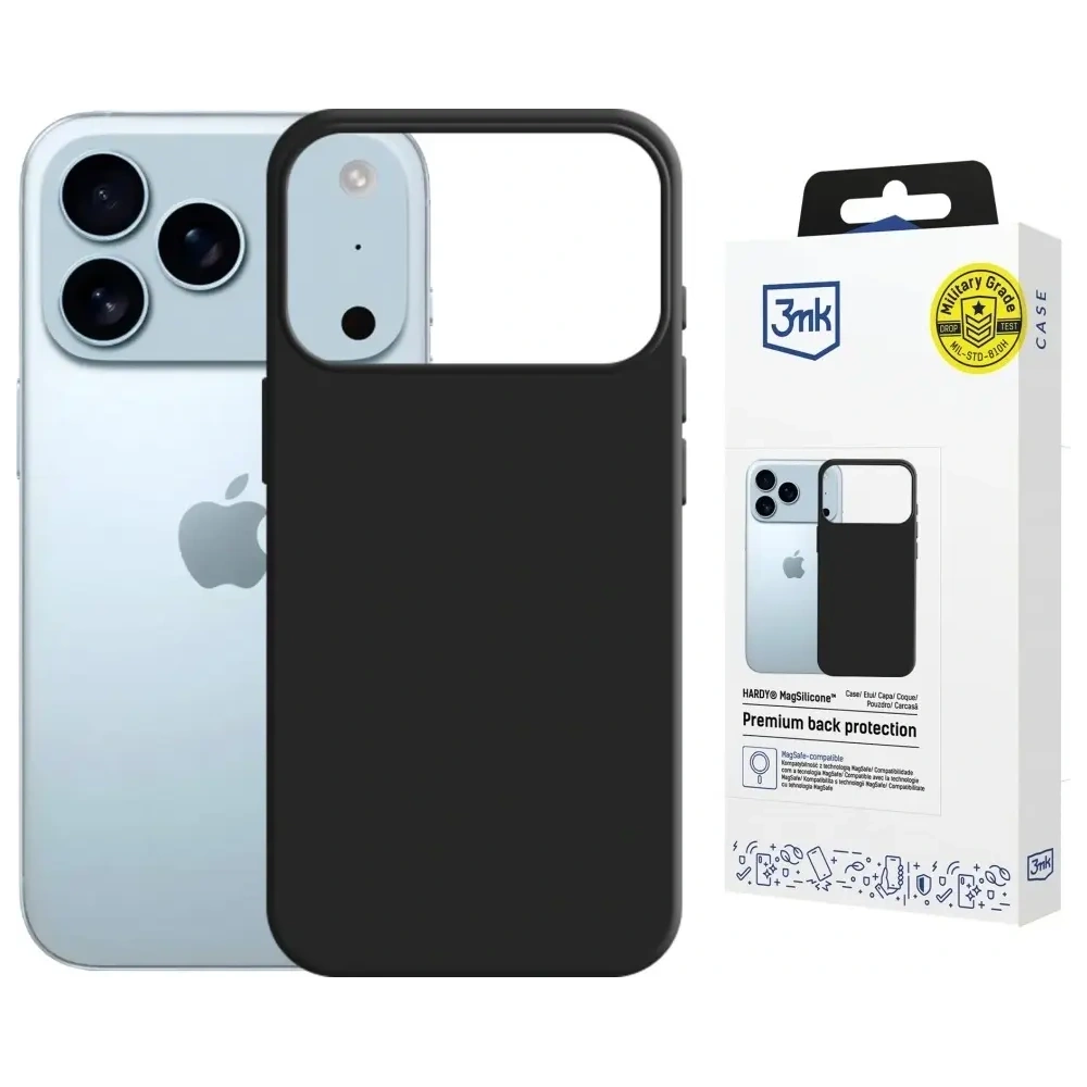 Etui 3MK Hardy MagSilicone do Apple iPhone 17 Pro Max grafitowy
