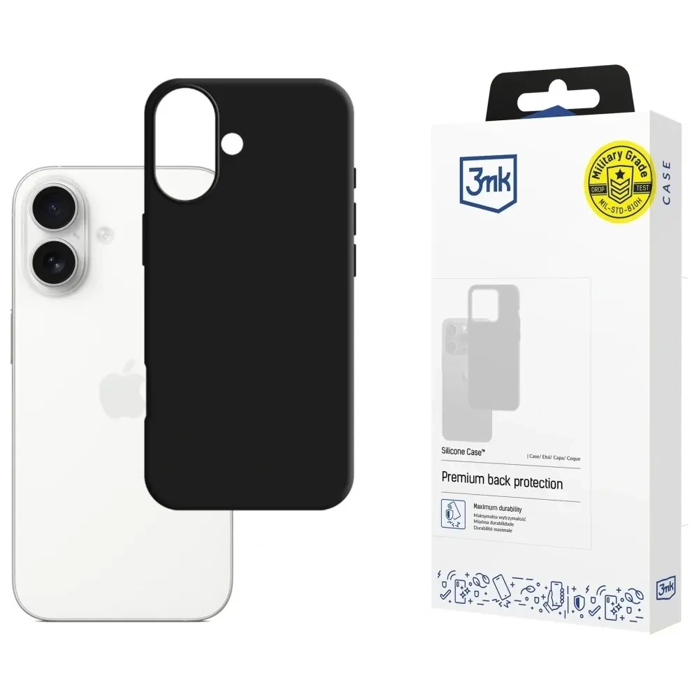 Etui 3MK Silicone Case do Apple iPhone 17 czarny