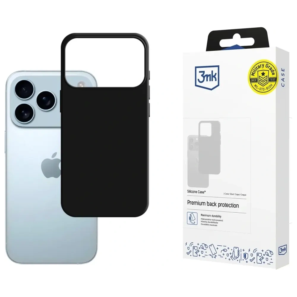 Etui 3MK Silicone Case do Apple iPhone 17 Pro Max czarny