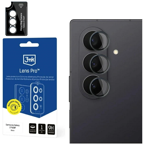 Szkło hartowane na obiektyw aparatu 3MK Lens Protection Pro do Samsung Galaxy Z Fold7 czarny