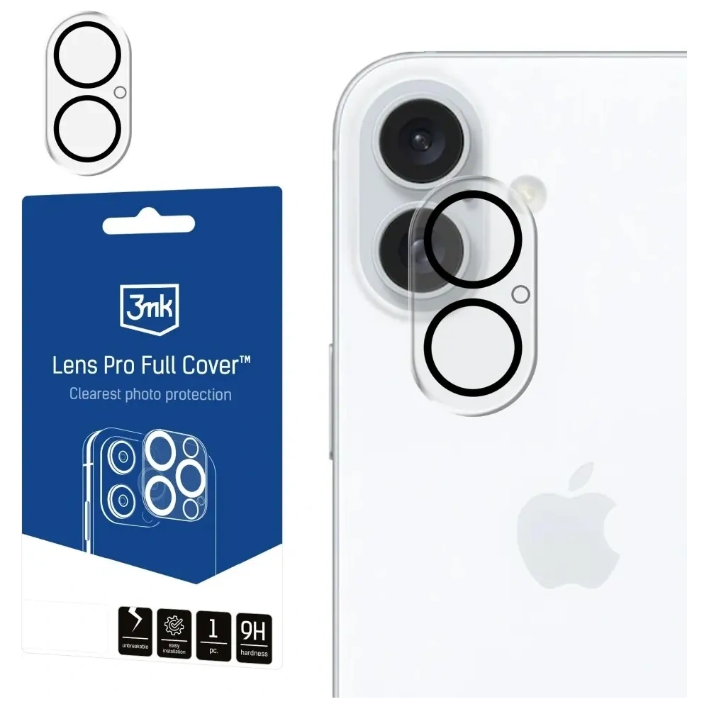 Ochrona na obiektyw aparatu 3MK Lens Pro Full Cover do Apple iPhone 17