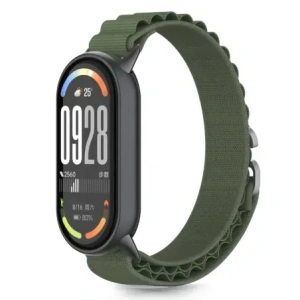 Tech-Protect Nylon Pro Xiaomi Smart Band 8 / 9 / 10 / NFC Haditengerészeti Zöld