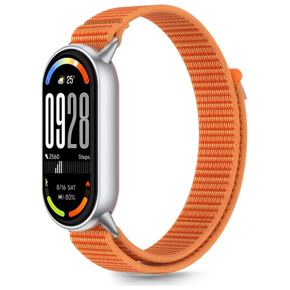 Pasek Tech-Protect Nylon Stripe do Xiaomi Smart Band 8 / 9 / 10 / NFC Orange/grey