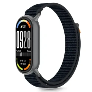 Tech-Protect Nylon Csík Xiaomi Smart Band 8 / 9 / 10 / NFC Fekete/narancs