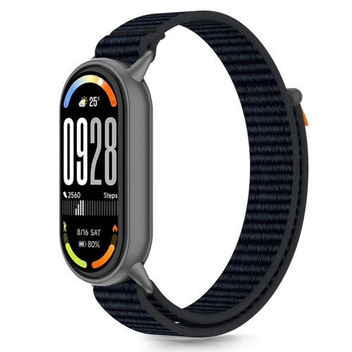 Pasek Tech-Protect Nylon Stripe do Xiaomi Smart Band 8 / 9 / 10 / NFC Black/orange