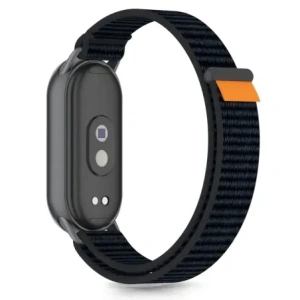 Tech-Protect Nylon Csík Xiaomi Smart Band 8 / 9 / 10 / NFC Fekete/narancs
