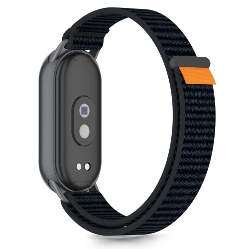 Pasek Tech-Protect Nylon Stripe do Xiaomi Smart Band 8 / 9 / 10 / NFC Black/orange