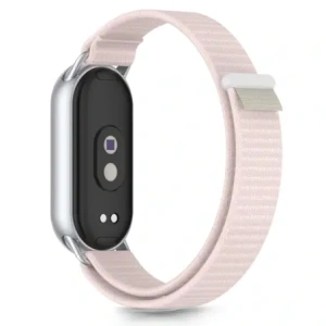 Tech-Protect Nylon Csík Xiaomi Smart Band 8 / 9 / 10 / NFC Rózsaszín/szürke