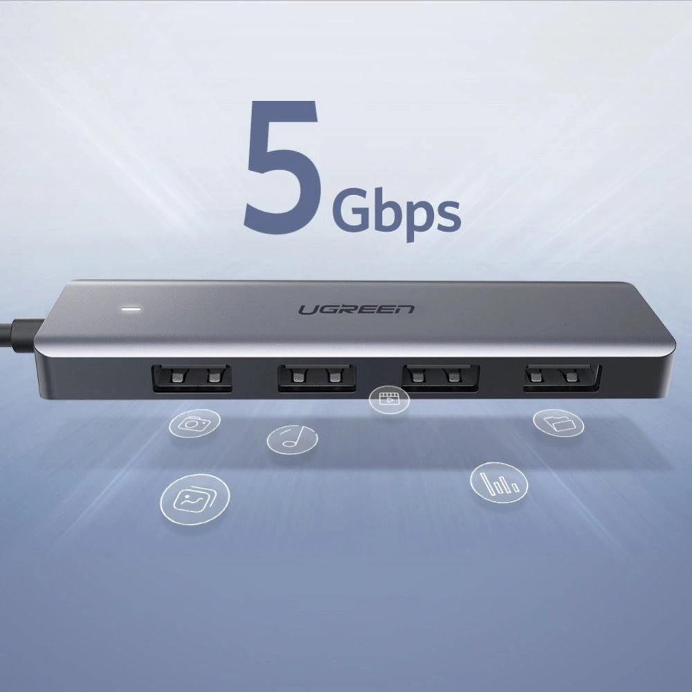 Hurtownia GSM - Adapter 4w1 UGREEN Hub USB-C do 4x USB 3.0 + micro USB - UGR293 - {ean13} - Hurt