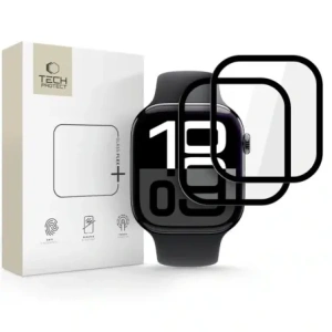 Szkło hybrydowe Tech-Protect Glass Flex+ do Apple Watch 10 46mm Black [2 PACK]