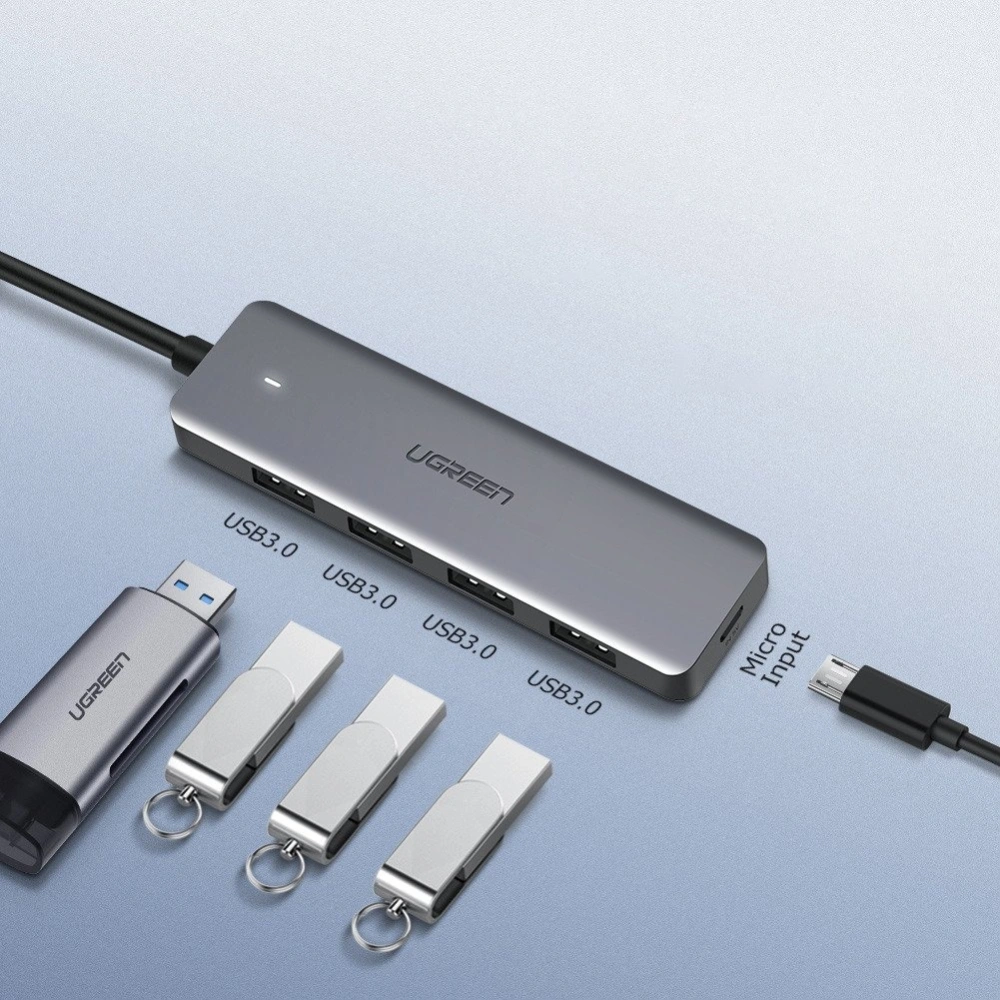 Hurtownia GSM - Adapter 4w1 UGREEN Hub USB-C do 4x USB 3.0 + micro USB - UGR293 - {ean13} - Hurt