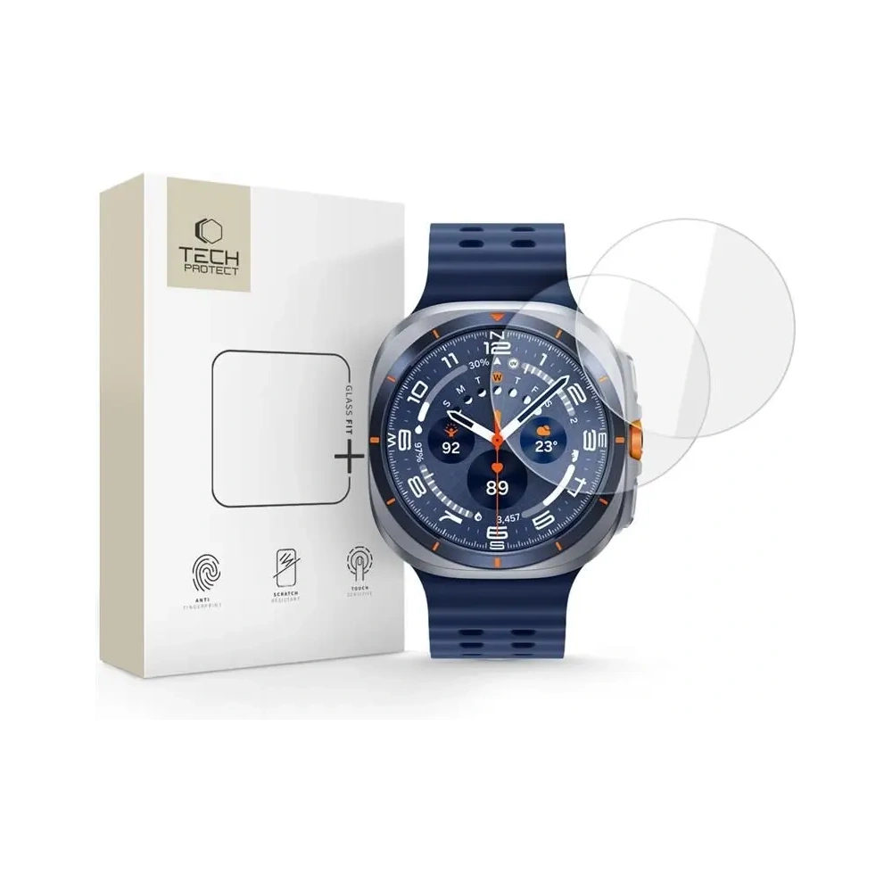 Szkło hartowane Tech-Protect Glass Fit+ do Samsung Galaxy Watch Ultra 2024 / 2025 47mm Clear [2 PACK]