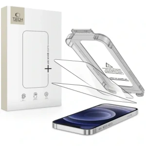 Szkło hartowane Tech-Protect Quick Set+ do Apple iPhone 12 / 12 Pro Black [2 PACK]