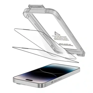 Szkło hartowane Tech-Protect Quick Set+ do Apple iPhone 14 Pro Black [2 PACK]