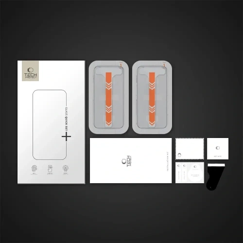 Szkło hartowane Tech-Protect Quick Set+ do Apple iPhone 15 Pro Black [2 PACK]