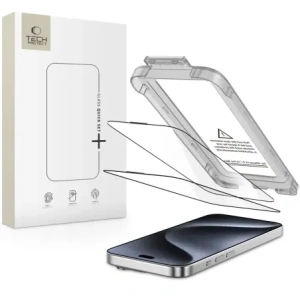 Szkło hartowane Tech-Protect Quick Set+ do Apple iPhone 15 Pro Max Black [2 PACK]