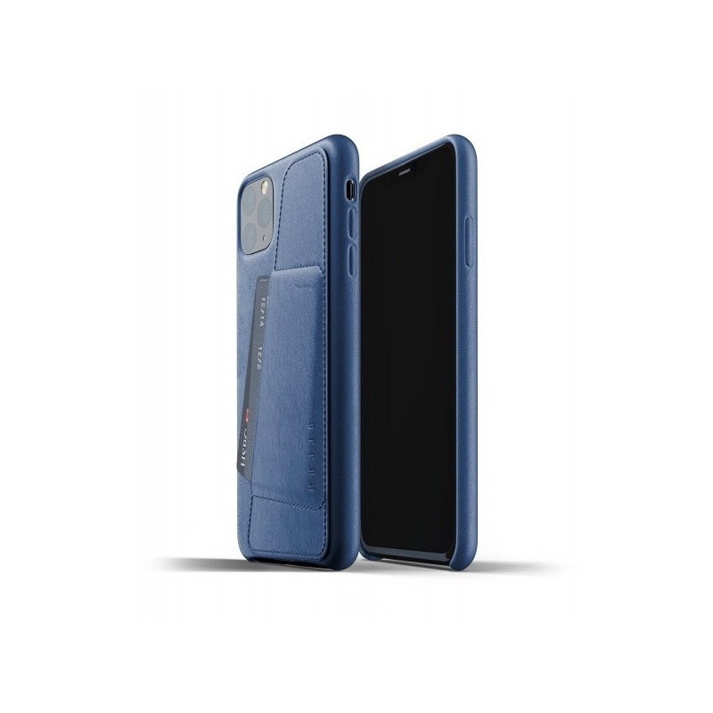 Mujjo Distributor - 8718546172182 - MUJ010BLU - Mujjo Full Leather Wallet Case Apple iPhone 11 Pro Max (blue) - B2B homescreen