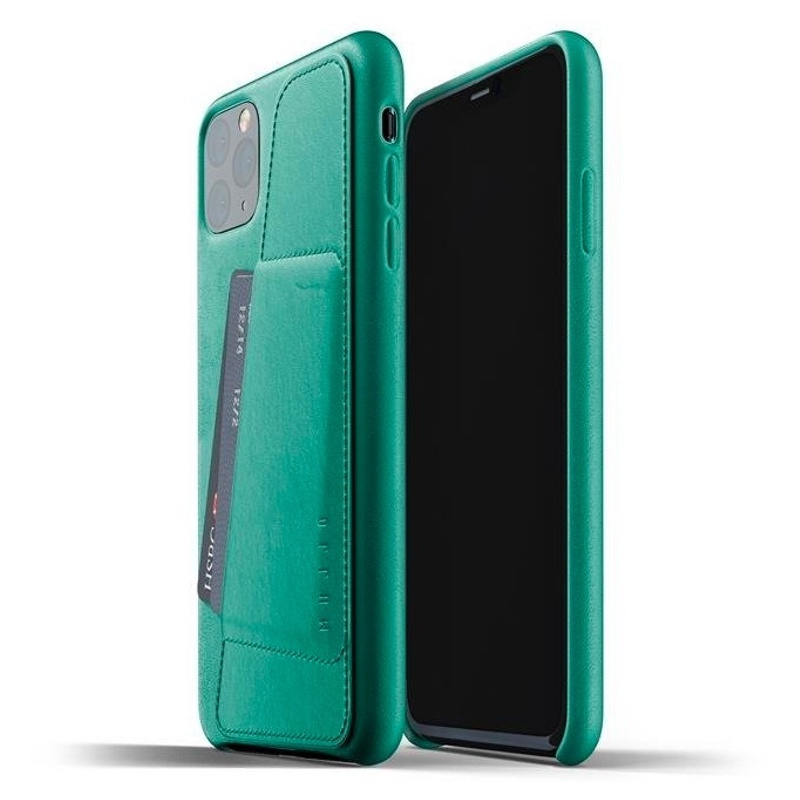 Mujjo Distributor - 8718546172199 - MUJ011GRN - Mujjo Full Leather Wallet Case Apple iPhone 11 Pro Max (green) - B2B homescreen