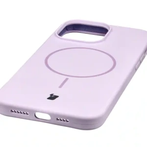Silikonowe etui z pierścieniem magnetycznym Bizon Soft Case Magnetic do Apple iPhone 14 Pro Max jasnofioletowe