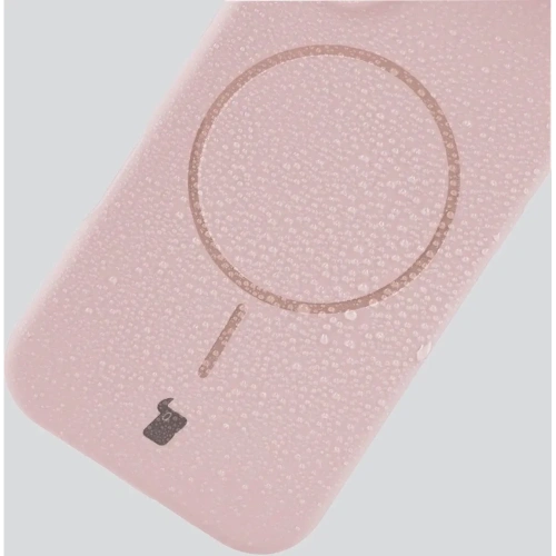 Silikonowe etui z pierścieniem magnetycznym Bizon Soft Case Magnetic do Apple iPhone 15 Pro Max jasnoróżowe