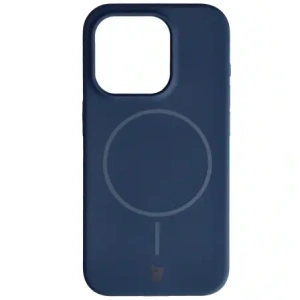 Silikonowe etui z pierścieniem magnetycznym Bizon Soft Case Magnetic do Apple iPhone 15 Pro granatowe