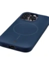 Silikonowe etui z pierścieniem magnetycznym Bizon Soft Case Magnetic do Apple iPhone 15 Pro granatowe