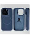 Silikonowe etui z pierścieniem magnetycznym Bizon Soft Case Magnetic do Apple iPhone 15 Pro granatowe