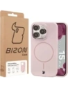 Silikonowe etui z pierścieniem magnetycznym Bizon Soft Case Magnetic do Apple iPhone 15 Pro jasnoróżowe