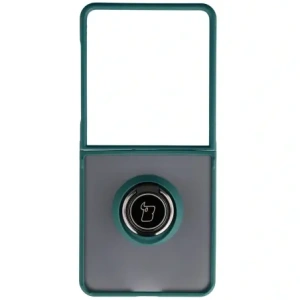 Bizon Eset Hibrid Gyűrű Samsung Galaxy Z Flip7 sötétzöld kerettel füstölt