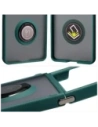 Etui z uchwytem na palec Bizon Case Hybrid Ring do Samsung Galaxy Z Flip7 przydymione z ciemnozieloną ramką