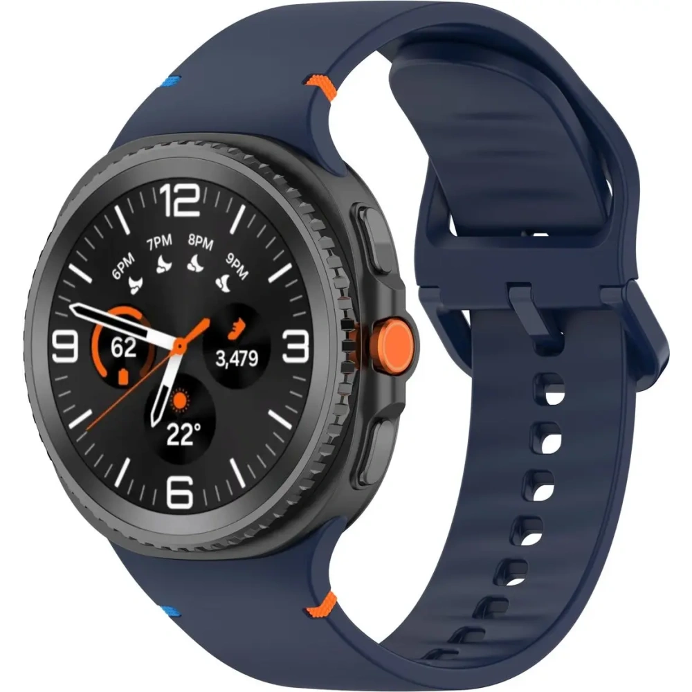 Silikonowy pasek Bizon Strap Watch Silicone G do Samsung Galaxy Watch 8 40mm / 44mm / 8 Classic 46mm granatowy