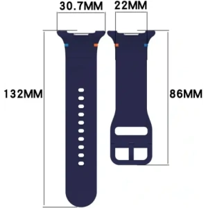 Silikonowy pasek Bizon Strap Watch Silicone G do Samsung Galaxy Watch 8 40mm / 44mm / 8 Classic 46mm granatowy