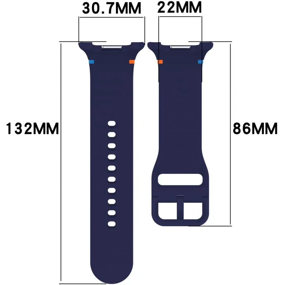 Silikonowy pasek Bizon Strap Watch Silicone G do Samsung Galaxy Watch 8 40mm / 44mm / 8 Classic 46mm granatowy